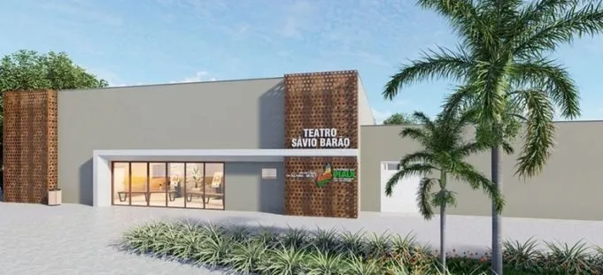Teatro Sávio Brandão, Picos-PI Foto 3d da fachada do Cineteatro de Picos