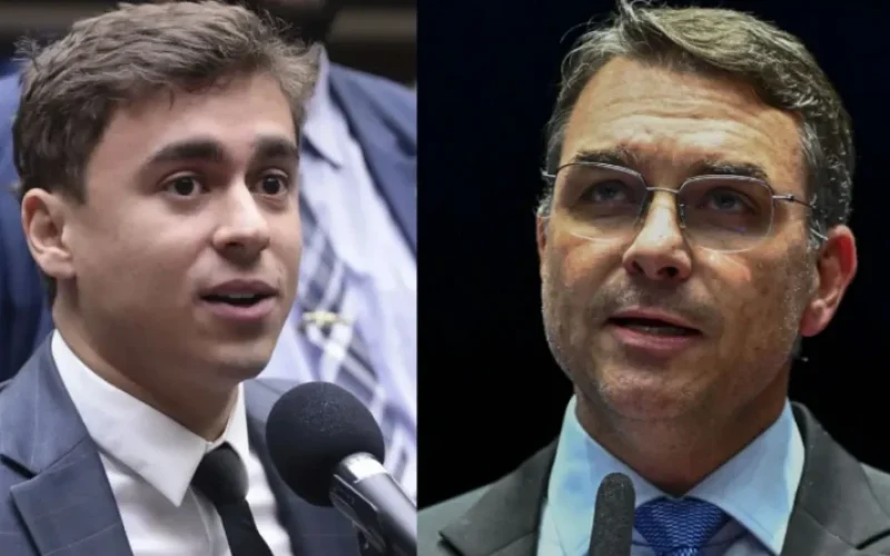 Nikolas Ferreira e Flávio Bolsonaro