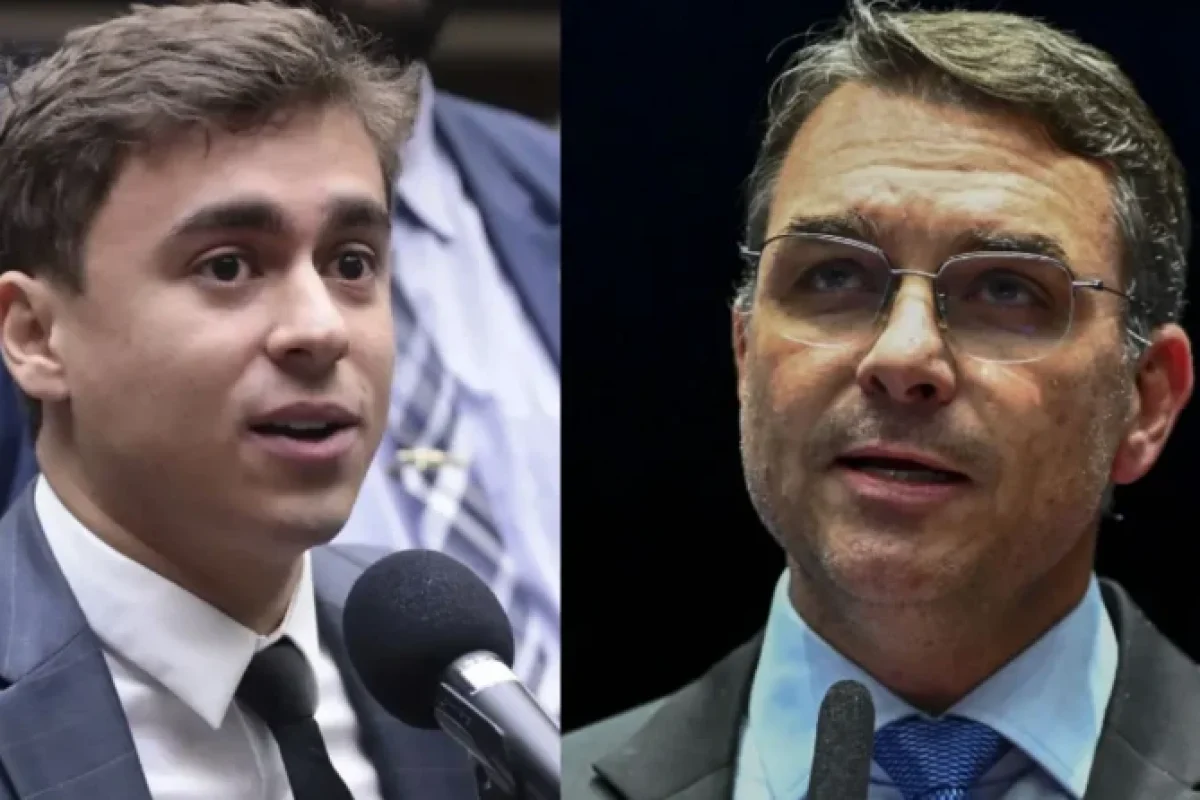 Nikolas Ferreira e Flávio Bolsonaro